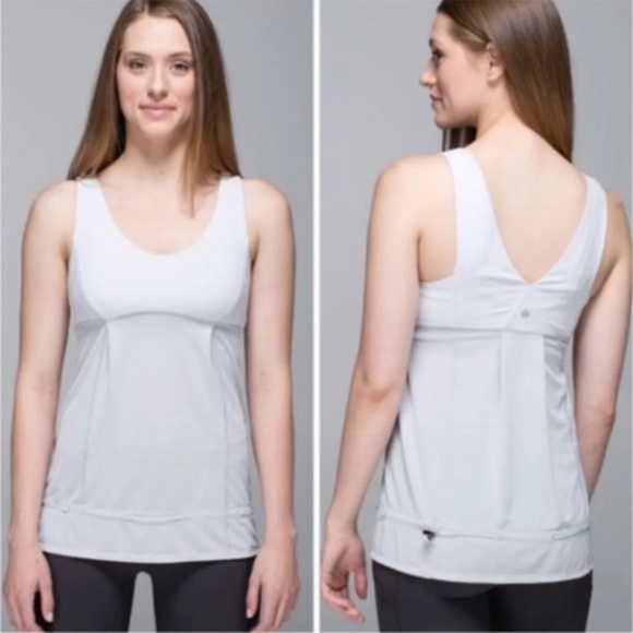 lululemon athletica Tops - Lululemon Hustle & Bustle Tank Light Grey Size 8